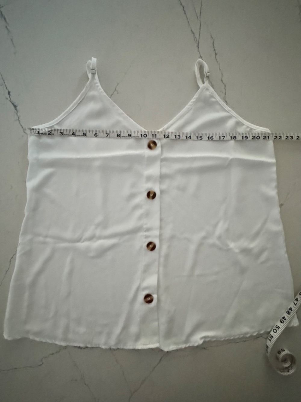 Elegant Cream Button-Down Women's Top - Picture 5 of 6
